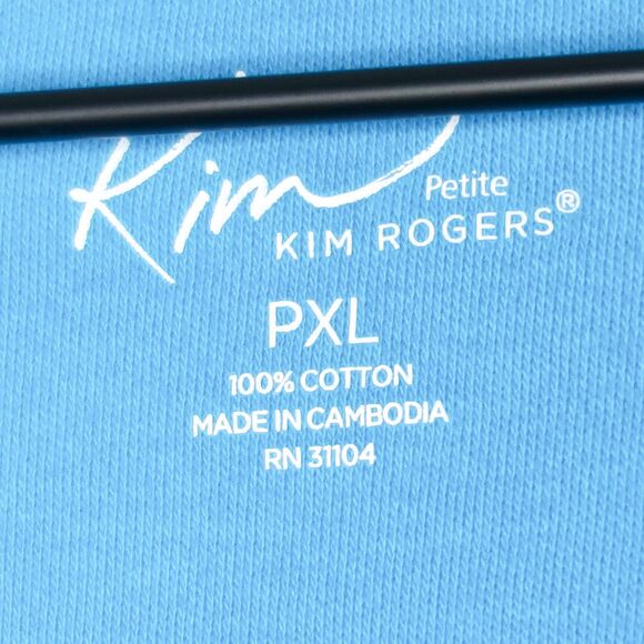 Kim Rogers Womens Tank Top Size PXL Blue Turquoise Office Career Minimalist - Picture 3 of 7